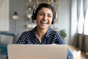 Brunette-Headset-at-Home-scaled